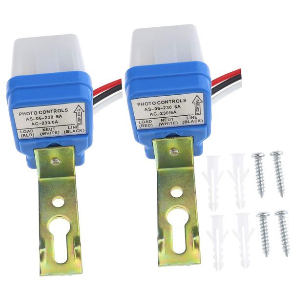 Create idea 2x Photoswitch Light Sensor Dawn Automatic Photocell Detector Switch Sensors 230V
