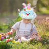 JOFONY Easter Bonnet Kit, DIY Easter Bonnet Kit Kids Easter Bonnet Hat Make Your Own Easter Hat, Easter Hat for Easter Craft Supplies(Blue)