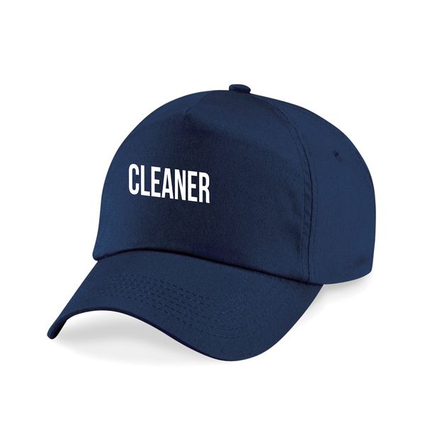 Cleaner Text Printed Baseball Cap,Cleaning Services Baseball Cap Cool Summer Gift (Navy)