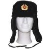 MFH Russian Winter Cap Black with Badge size L