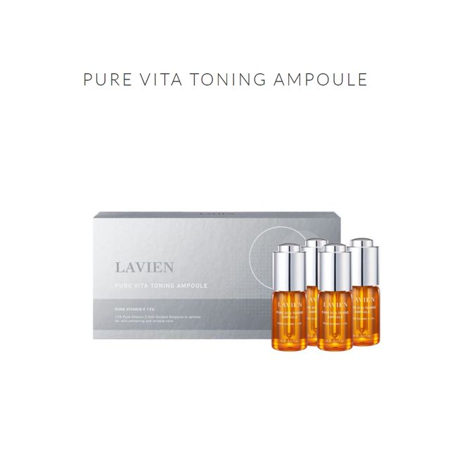 Pure VC13% Lavian Pure Vita Toning Ampoule 14ml x 4 [Beauty Serum] Pure VC13% Antioxidant Effect Pimples Stains Wrinkles Genuine Domestic Shipping Korean Cosmetics High Concentration Vitamin C Aging Care Fresh Skin Aging Care Firmness Lavien