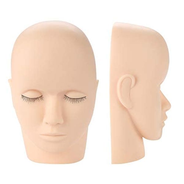 Mannequin Head, Makeup Practice Mannequin Manikin Head Sutiable for Eyelash, Eyebrow, Lip Training