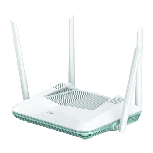 D-Link R32 EAGLE PRO AI AX3200 Smart Router with AI Wi-Fi/Traffic Optimiser, DFS, AI Parental Control, Gigabit Ports, MU-MIMO, 1024 QAM, OFDMA, WPA3, Mesh-ready. Works with Alexa/Google Assistant