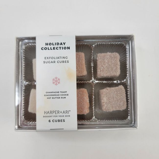 HARPER + ARI Exfoliating Sugar Cubes Holiday Collection 6 cubes Dessert For Skin