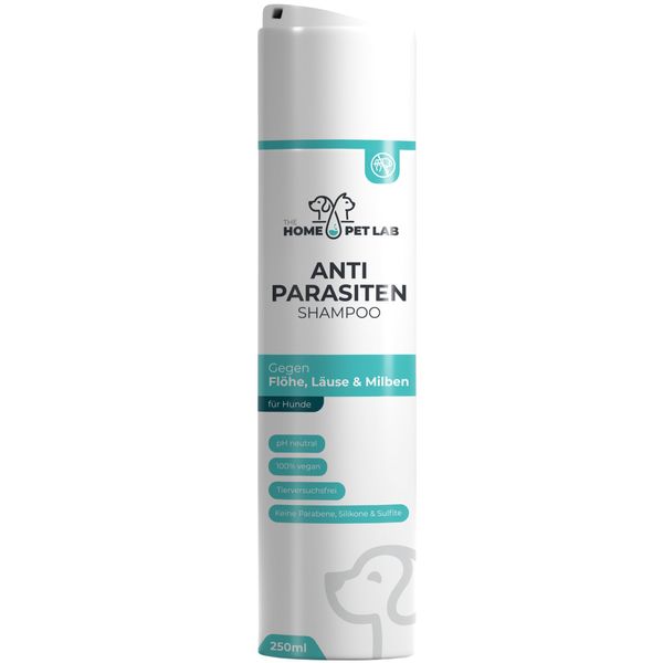 The Home Pet Lab Hundeshampoo gegen Milben, Läuse & Zecken - Wirksames Flohshampoo für Hunde auch nutzbar als Läusemittel und Zeckenschutz - pH neutral Anti Parasiten Shampoo