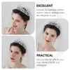 Lurrose Icicles Crown Princess Tiaras Rhinestone Crystal Bride Wedding Hair Head Band Icicle Ballerinas Nutcracker Show Jewelry Headdress Headband for Women Silver