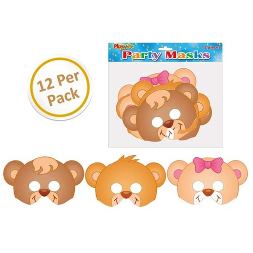 Diamante Crafts 12 x Teddy Bears Card Masks