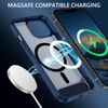 GUAGUA iPhone 12 Pro Max Case with Foldable Stand, Translucent Slim Protective Kickstand Case for iPhone 12 Pro Max 6.7", Blue