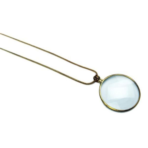 TG Treasure Gurus Magnifying Glass Pendant and Chain Necklace