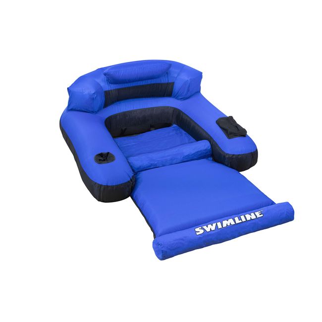 Swimline Floating Lounge Chair Blue/Black, 16 Inch