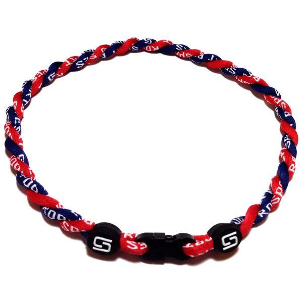 Sport Ropes Double Titanium Necklace (Navy/Red, 18")