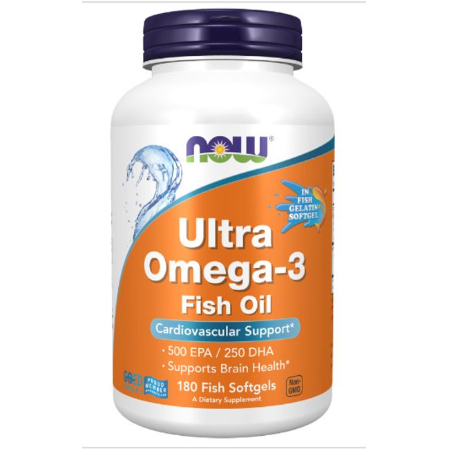 Now Foods Ultra Omega-3 Fish Oil. 180 fish softgels