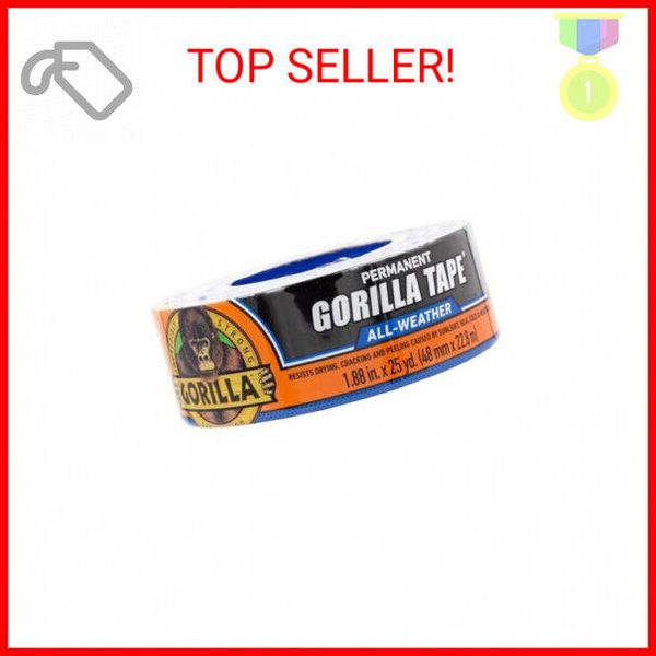 Gorilla All Weather Outdoor Waterproof Duct Tape, UV and Temperature Resistant,