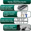 Jovware Shower Caddy with Hooks - 4 Pack Silver Razor Hanger and Loofah Holder