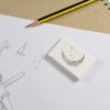 2 x 45mm 'Flower Moon Wolf' Erasers/Rubbers (ER00019038)
