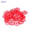 50 Pack Golf Ball Marker Plastic Transparent Golf Ball Position Marker 24mm Red