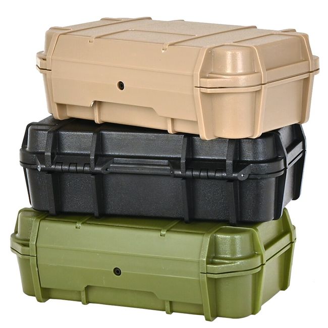 Waterproof Container Box Storage Shockproof Travel Outdoor Brown