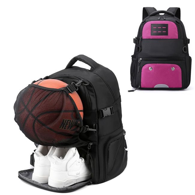 SUINIAO Basketball Case, Ball Storage Bag, Backpack, Soccer Ball, Ball Case, Gym Sack, Knapsack, Sports Bag, Large Capacity, Water Repellent, Lightweight, For Club Activities, Exercise, Students,