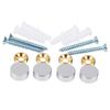 Mirror Screws,Brass Cap Decorative Mirror Nails,0.6",Polished Chrome,4 Pack