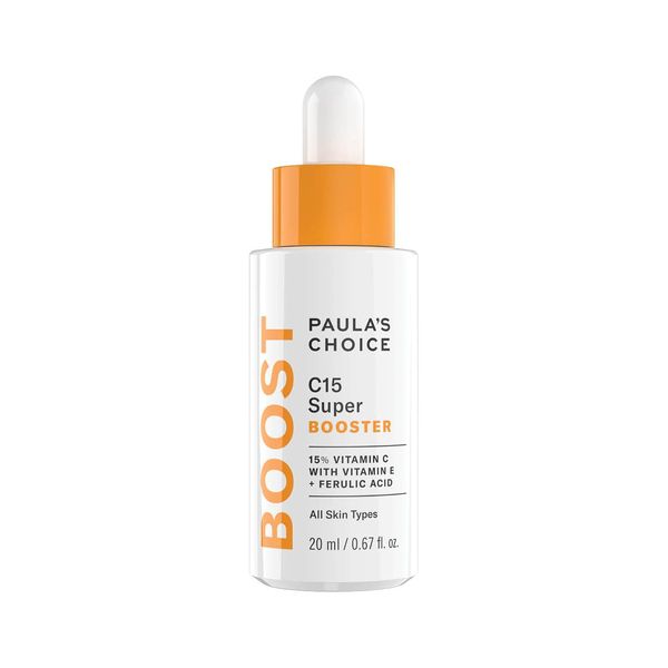 Paula's Choice C15 Vitamin C Super Booster – Anti-Aging-Serum mit 15% Vitamin C – entfernt braune Flecken für stumpfe Haut – mit Ferulasäure – alle Hauttypen – 20 ml