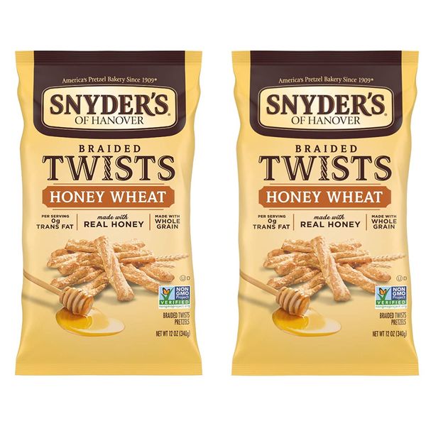 Snyder's of Hanover Braided Pretzel Twists - Honey Wheat - 12 oz - 2 pk