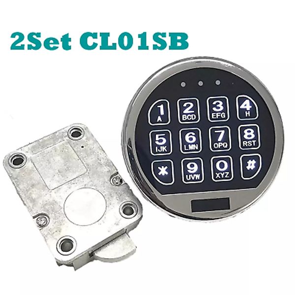 2Set Electronic Safe Lock LED Keypad Gun Safe Lock Replacement With Swing Bolt