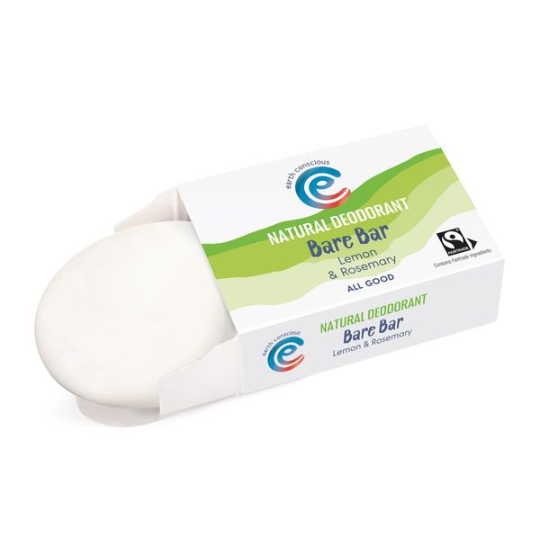 Earth Conscious Bare Bar Natural Deodorant (Lemon & Rosemary)