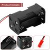 Battery Holder Plastic Storage Box Pack Receiver Case 4 x AA Battery Insert Compartment Container for 1/8 1/10 RC Model HSP(Black)