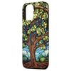Hülle für iPhone 15 Plus Schwarzer Walnussbaum Natur Buntglas