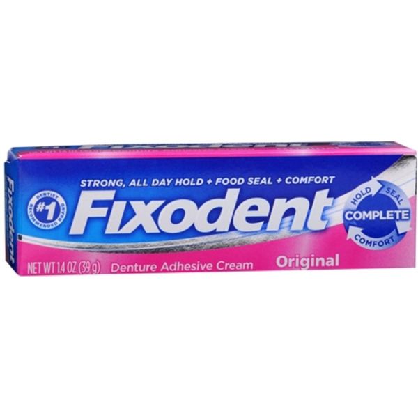 Fixodent Denture Adhesive Cream Original 1.40 oz (Pack of 9)