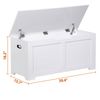 39.4'' Large Toy Box Storage Organizer Cabinet Bed End Bench with Safty Hinge