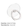 sourcing map Transparent Phone Ring Holder, Clear Finger Grip Stand for Phone, Case, Tablet (Round Shape)