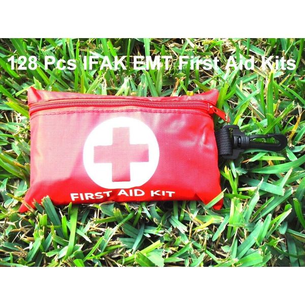 128 Pcs First Aid Kit Medical Emergency Trauma Military Survival Travel Portable