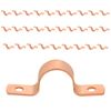 Pro 30-Pack EFIELD 5/8-Inch Copper Pipe Straps, Two-Hole Clamp Mount, Copper Made