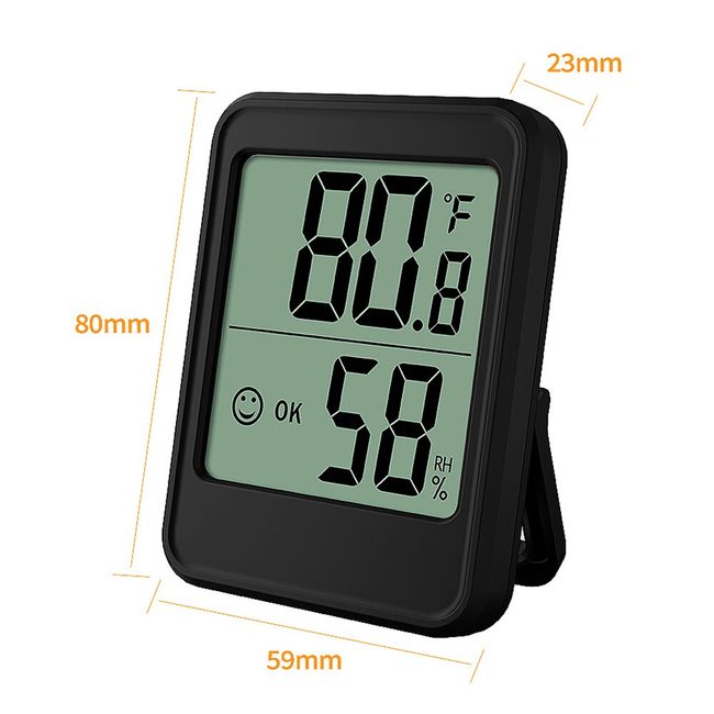 Digital LCD Thermometer Hygrometer Humidity Meter Room Temperature Clock  Indoor