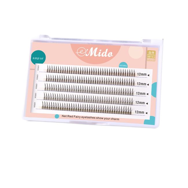 Mido False Eyelashes Partial Understrand Eyelashes Self Extension Accelerated Eyelashes Black 400mm V-shaped 2P