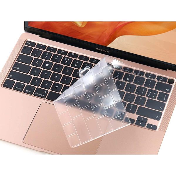 CaseBuy Premium Ultra Thin Keyboard Cover for MacBook Air 13 inch 2021 2020 Model A2179 A2337 M1 Chip, MacBook Air 13 inch Accessories, 13" MacBook Air M1 TPU Protective Skin