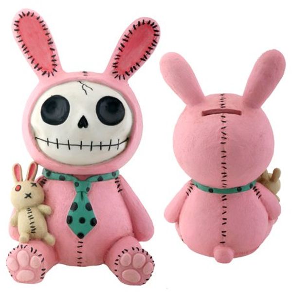 Furry Bones 貯金箱Pink Bun Bun