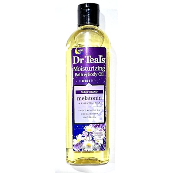 1 Count Dr. Teals Moisturizing Bath & Body Oil Melatonin Sleep Blend 8.8fl oz