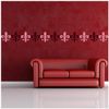 azutura Fleur De Lis Tile Flower Tile Wall Sticker Black