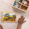 Melissa & Doug 4 Wooden Jigsaw Puzzles in Box - Construction Site
