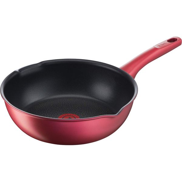 Tefal G13675 Frying Pan, 8.7 inches (22 cm), Deep Frying Pan, Induction Compatible, "IH Ruby Excellence Multi-Pan" Titanium, Excellence 6-Layer Coating, with Handle