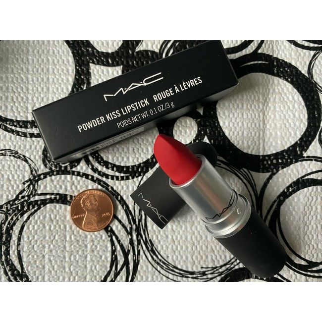 MAC Powder Kiss Lipstick in WERK, WERK, WERK * Full Size in Box