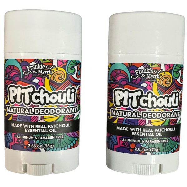 Frankie and Myrrh PITchouli 2 Pack | Natural Patchouli Deodorant for Women an...