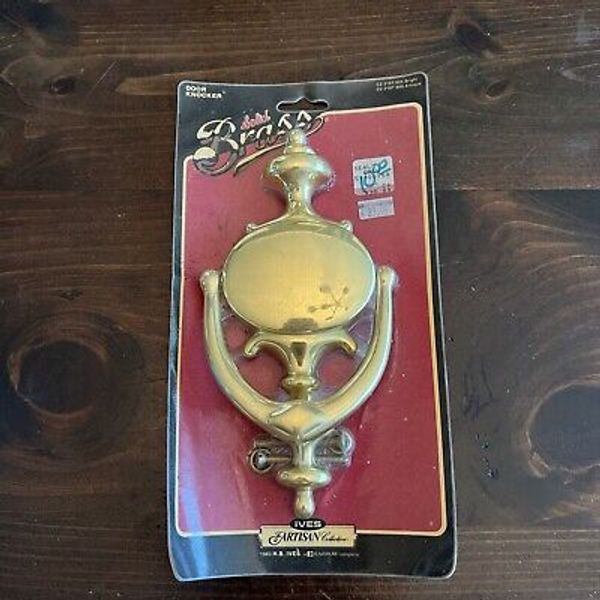 Ives Large 8-1/2 x 4-1/8" SOLID BRASS Door Knocker NEW Monogrammable Engraveable