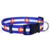 Native Pup Colorado Flag Dog Collar (Colorado Blue, Small)