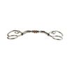 AK Universal Loose Ring Rotary Double Cooper Roller Snaffle Horse Riding Bits AKRS-2617 (5'', Silver)