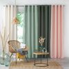 Douceur d'Intérieur Absolu Microfibre Curtain with Eyelets, Plain, Polyester, polyester, blue, 140 cm x 260 cm