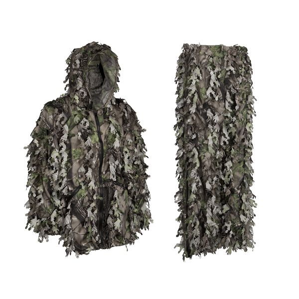 North Mountain Gear Woodland Green Camouflage Ghillie Suit - Camo Leafy Suit - Youth - Young Adult