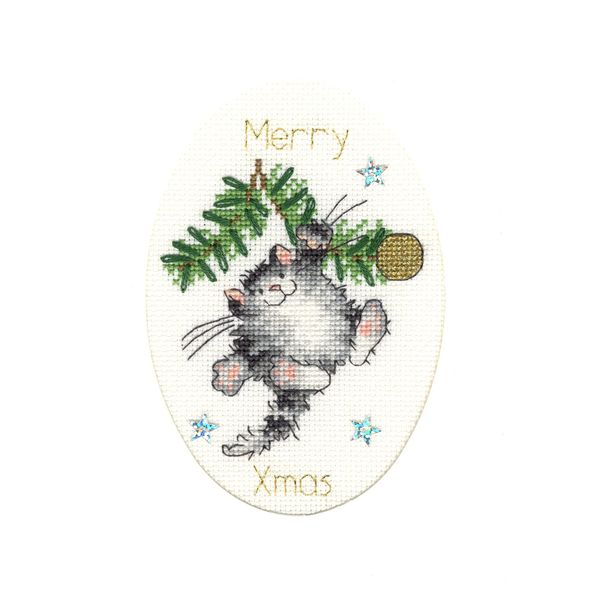 Bothy Threads Cross Stitch Card Kit - Swing Into Xmas